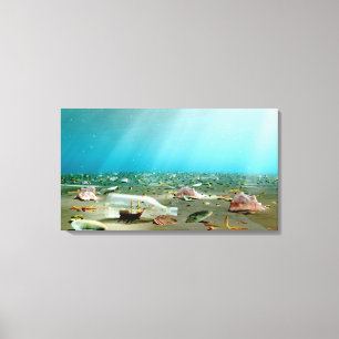 Impressão Em Tela Destruição da Navio-em-um-Garrafa