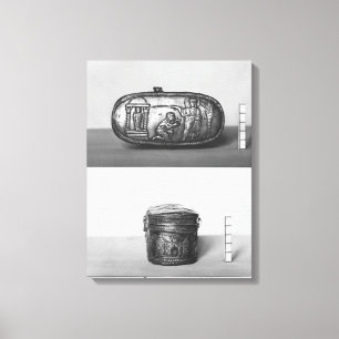 Impressão Em Tela Detalhe da tampa de um pyxide