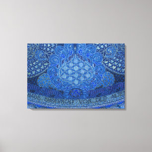 Impressão Em Tela Detalhe de Mosaico Azul, Alemanha