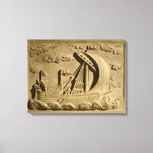 Impressão Em Tela Detalhe de um navio de guerra Venetian