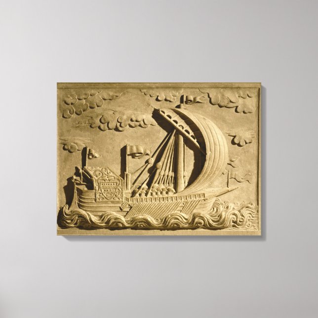 Impressão Em Tela Detalhe de um navio de guerra veneziano (Frente)