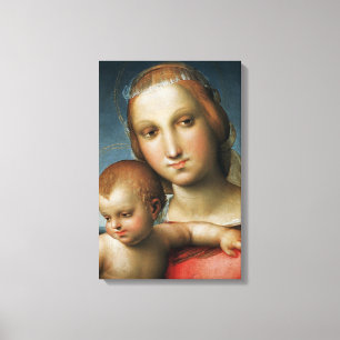 Impressão Em Tela Detalhe de <Virgin and Child> Atribuído a Rapha