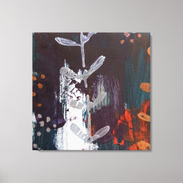 Impressão Em Tela Detalhes do abstrato Vermelho, Azul, Tons da Terra