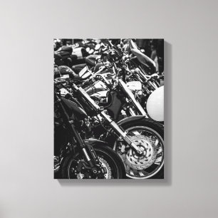 Impressão Em Tela Detalhes do Cavaleiro da Motocicleta