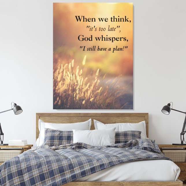 Impressão Em Tela Deus ainda tem um plano | Christian Faith (God Still Has a Plan | Christian Faith Canvas Print)