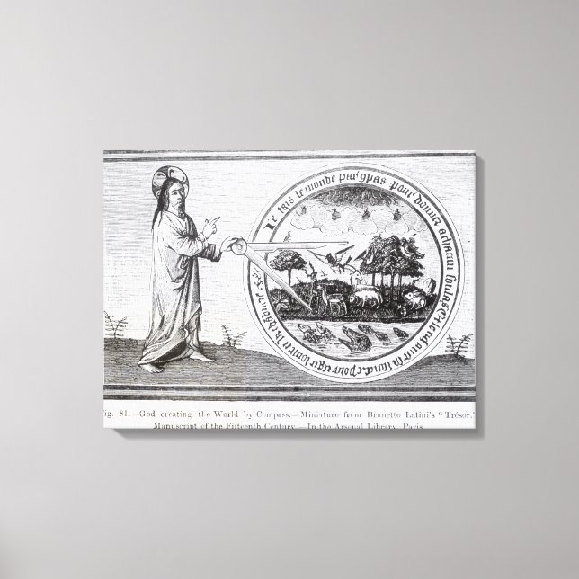 Impressão Em Tela Deus Criando o Mundo por Compass (Frente)