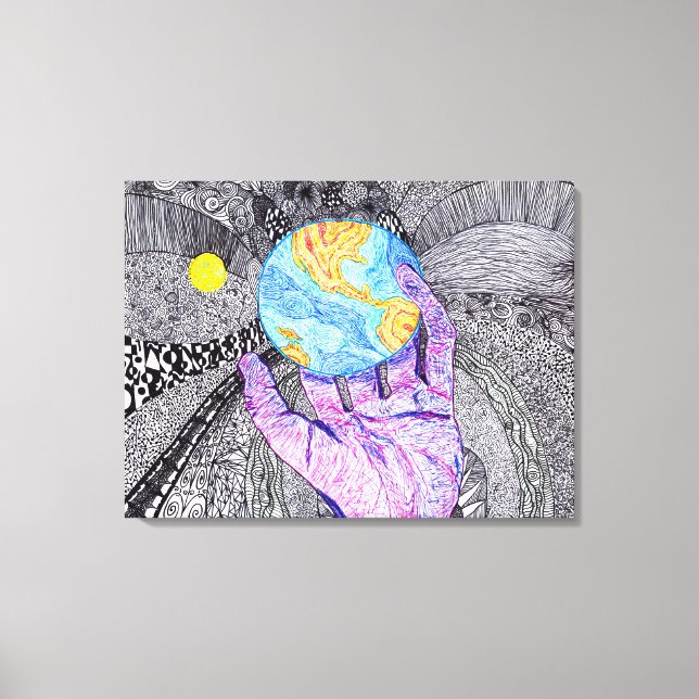 Impressão Em Tela Deus está nos Detalhes #18 (Frente)