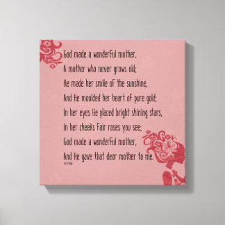 Impressão Em Tela Deus me deu esta mãe