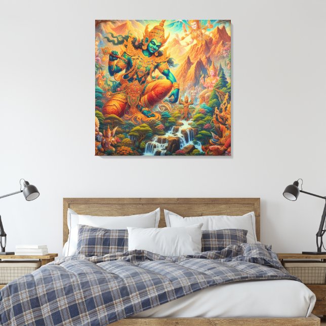 Impressão Em Tela Deus no Vale Celestial (Insitu(Quarto))