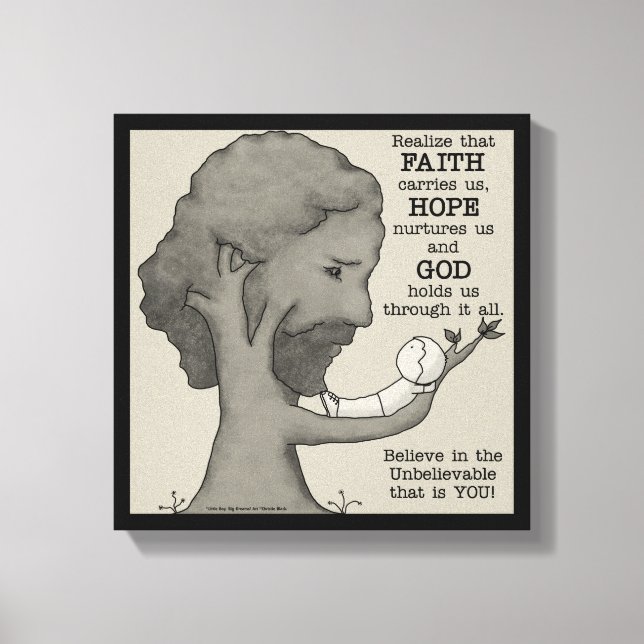 Impressão Em Tela Deus nos segura (Frente)