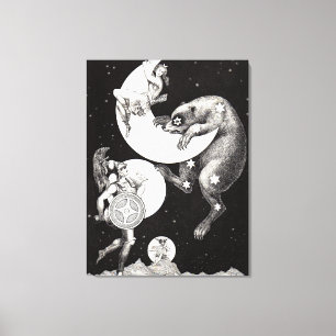 Impressão Em Tela Deusa Lunar Celestial Antiga & Ursa Maior