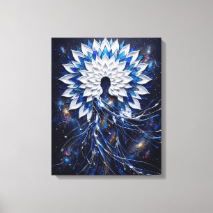 Impressão Em Tela Deusa Mandala de Impasto Celestial