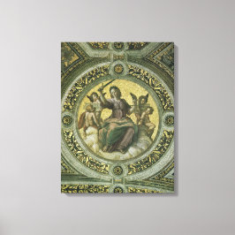 Impressão Em Tela Deusa Romana Justiça com Anjos por Rafael