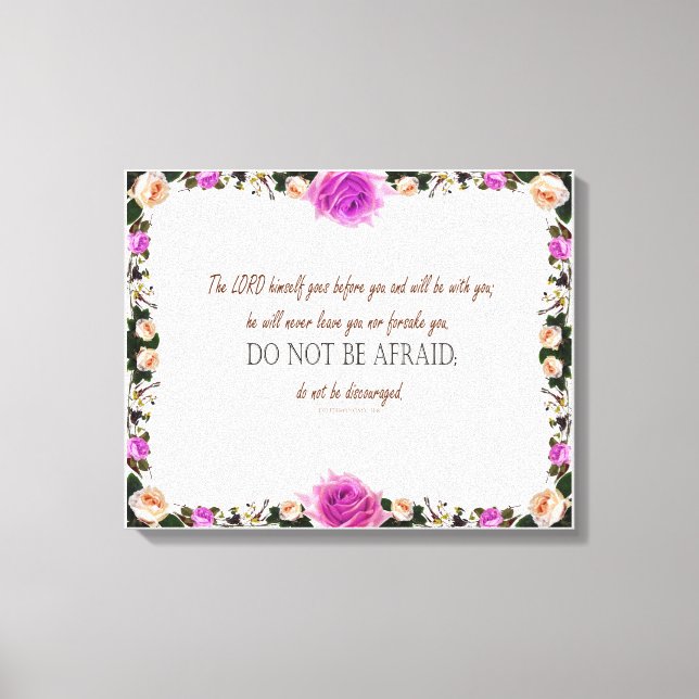 Impressão Em Tela Deuteronomy_31, Não seja desencorajado (Frente)