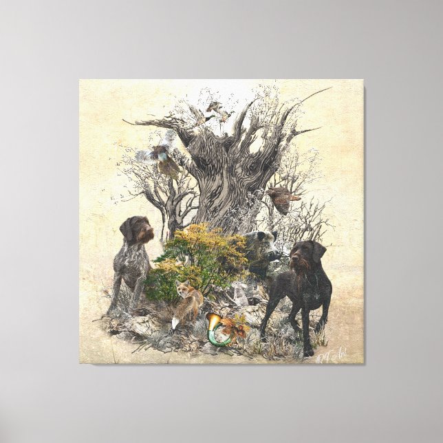 Impressão Em Tela Deutsch Drahthaar (Frente)