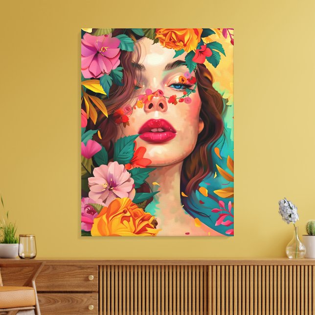 Impressão Em Tela Devaneio Floral (Insitu(Sala de estar))
