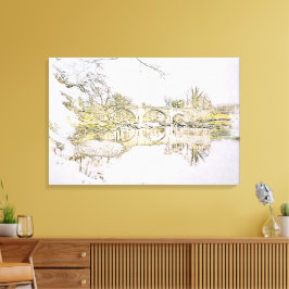 Impressão Em Tela Devil's Bridge Kirkby Lonsdale Pencil Sketch