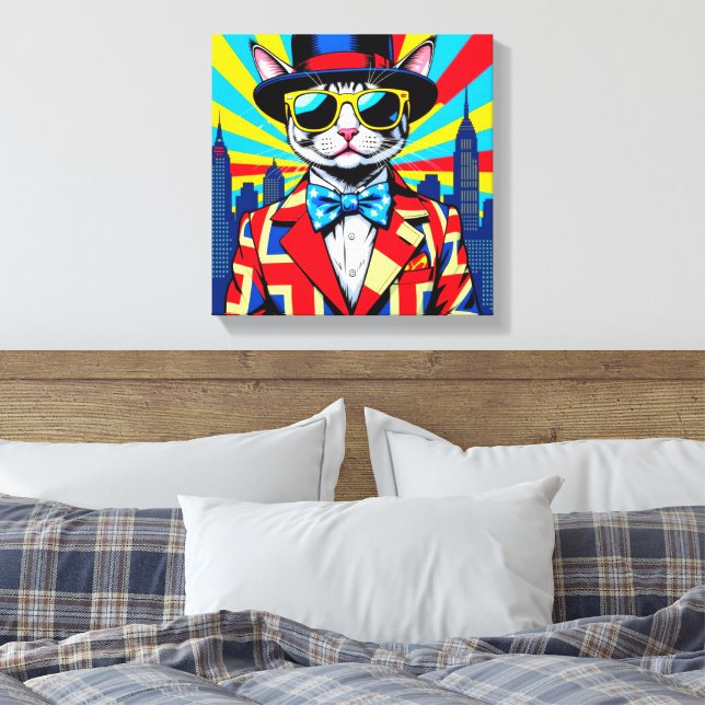 IMPRESSÃO EM TELA DEVON REX BIG CITY CAT 4 (Insitu(Quarto))