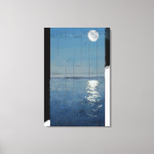 Impressão Em Tela Dia 2 da génese: Pintura digital das águas 2014