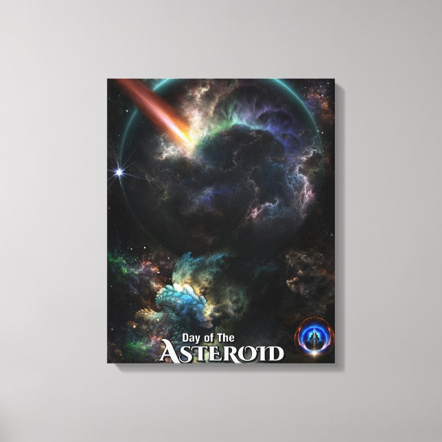 Impressão Em Tela Dia Da Arte Fractal Do Asteroide SciFi (Frente)