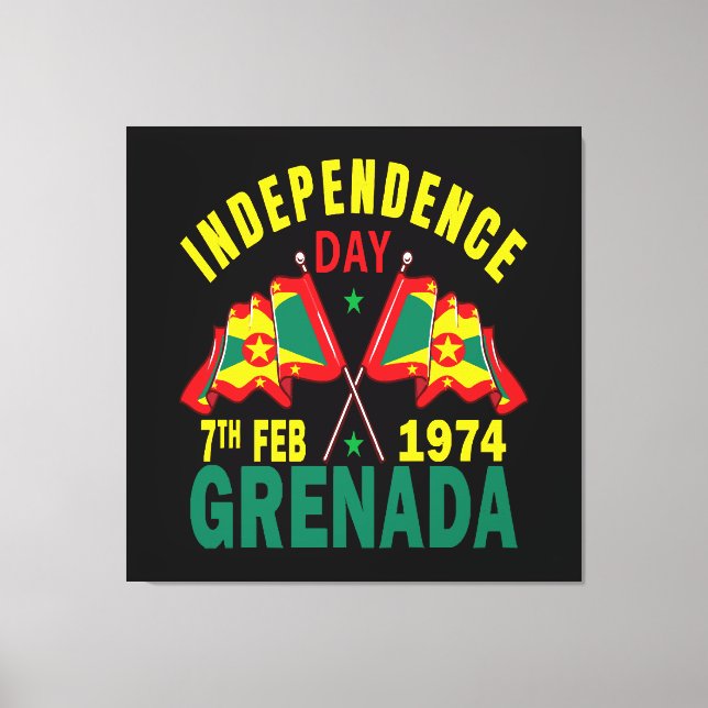 Impressão Em Tela Dia da Independência de Granada (Frente)