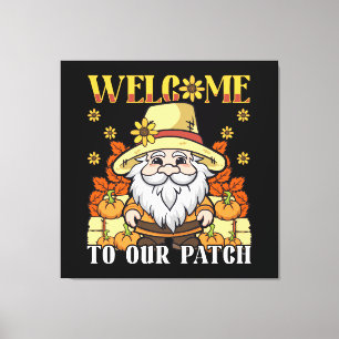 Impressão Em Tela Dia de Ação de Graças Bem-vindo ao nosso Gnome de 