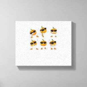 Impressão Em Tela Dia de Ação de Graças Dançando Pumpkin Meninas Cri