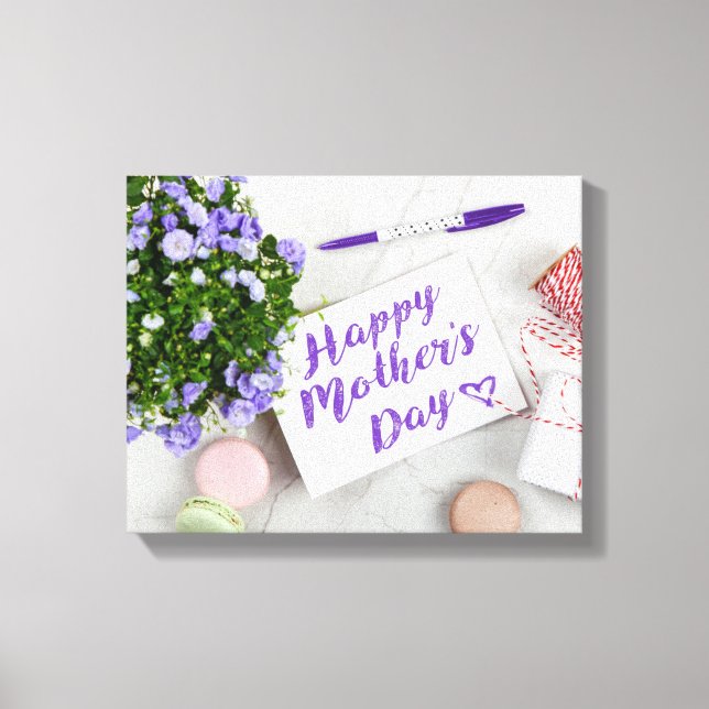 Impressão Em Tela Dia de as mães FELIZ (Frente)