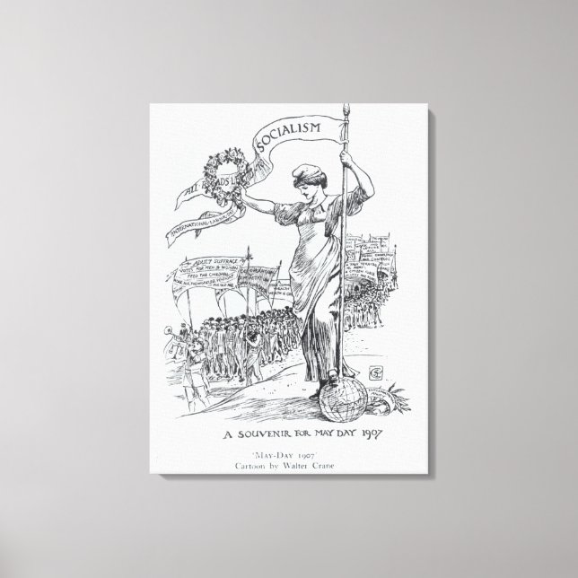 Impressão Em Tela Dia de maio de 1907 (Frente)