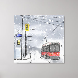 Impressão Em Tela Dia de neve em Toronto