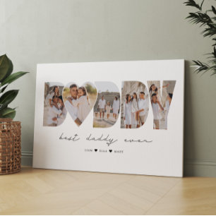 Impressão Em Tela Dia de os pais de Colagem de Fotos Moderna do Melh