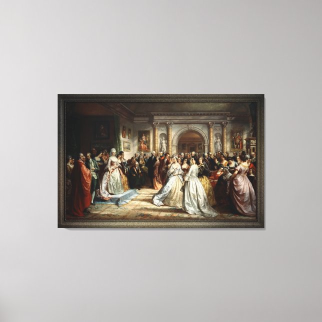 Impressão Em Tela Dia de Recepção de Lady Washington por D. Huntingt (Frente)