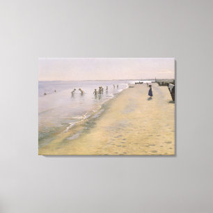 Impressão Em Tela Dia de verão na praia sul de Skagen, 1884