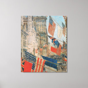 Impressão Em Tela Dia dos Aliados, Maio de 1917 por Childe Hassam, A