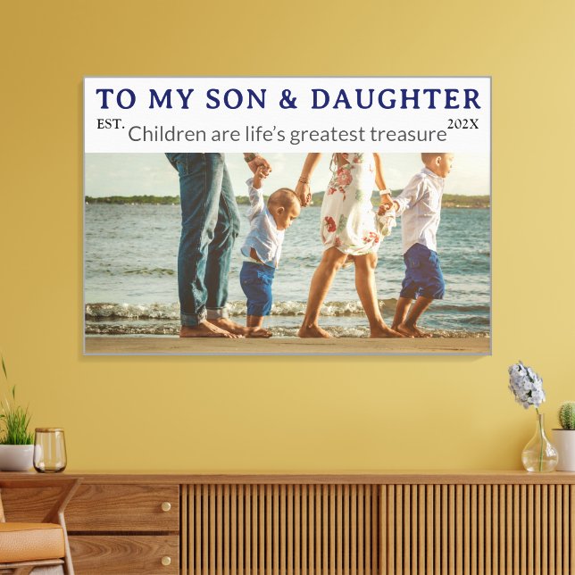 Impressão Em Tela Dia dos Filhos & Filhas – Tela Personalizada da Fa (Insitu(Sala de estar))