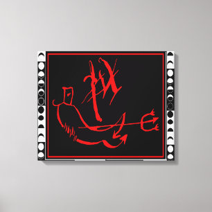 Impressão Em Tela Diablo com Fases da Lua