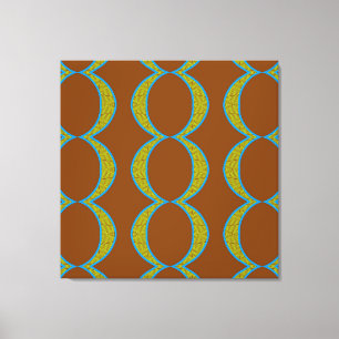 Impressão Em Tela Diamante dos Círculos Verdes Castanhos de Cobre M