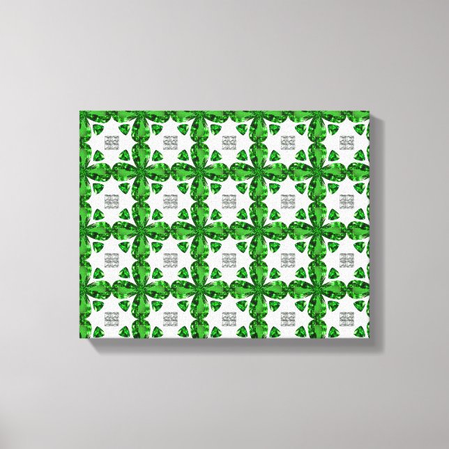 Impressão Em Tela Diamond & Emerald Gemstone Art, Verde (Frente)