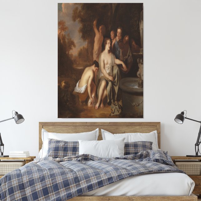 Impressão Em Tela Diana and her Nymphs at a Fountain (Insitu(Quarto))