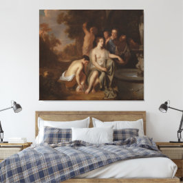 Impressão Em Tela Diana and her Nymphs at a Fountain