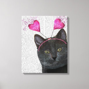 Impressão Em Tela Dias de os namorados de Gato Preto