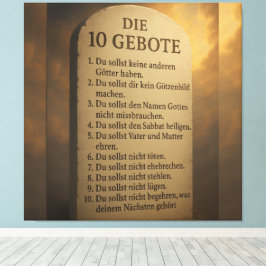 Impressão Em Tela „Die 10 Gebote – Gottes Weisung in Stein“