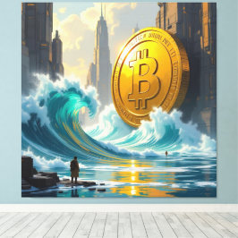 Impressão Em Tela Die Bitcoin-Welle – Aufstieg der digitalen Macht“