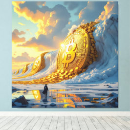 Impressão Em Tela Die Bitcoin-Welle – Aufstieg der digitalen Macht“