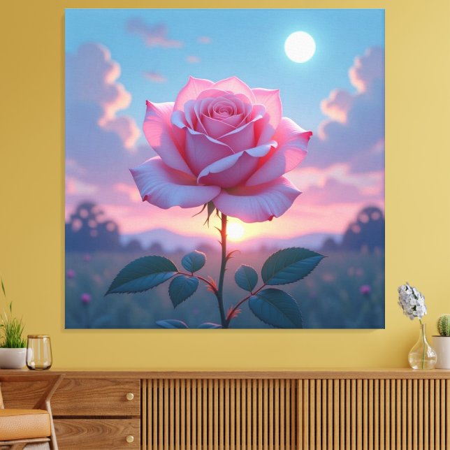 Impressão Em Tela „Die Sprache der Rose – Symbol der Liebe“ (Insitu(Sala de estar))