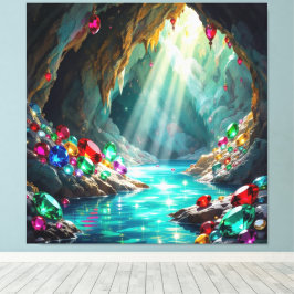 Impressão Em Tela „Die verborgene Schatzhöhle der Edelsteine“