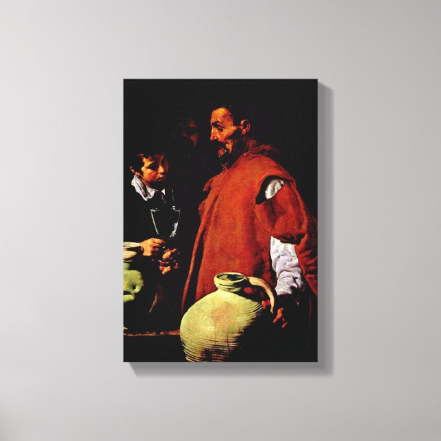 Impressão Em Tela Diego Velazquez - O vendedor de água de Sevilha (Frente)