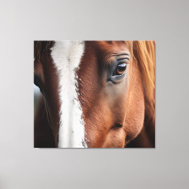 Impressão Em Tela Digital de foto-realismo de cavalo de um cavalheir