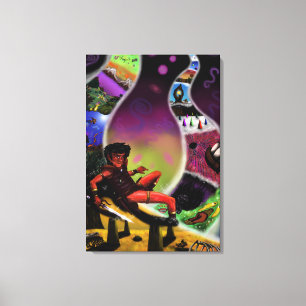 Impressão Em Tela dimensão misteriosa da pintura de aquarela