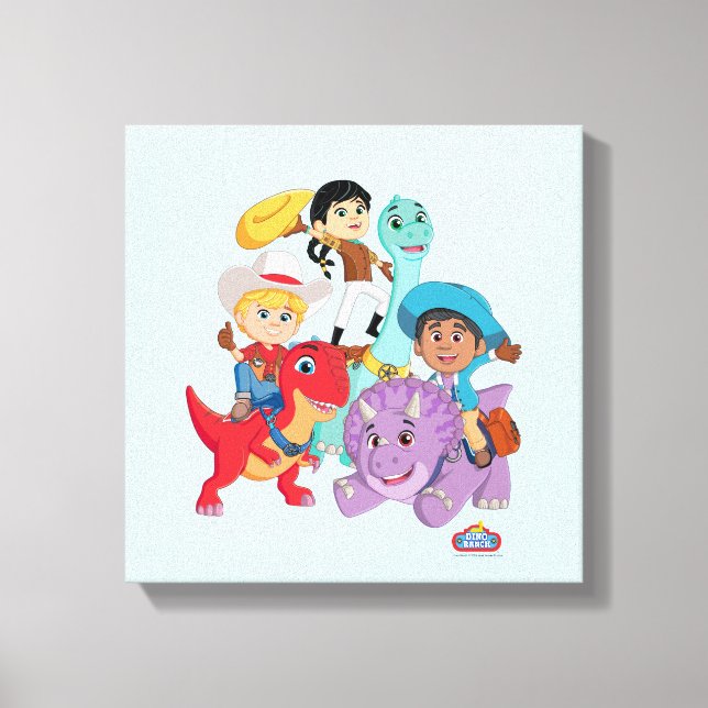 Impressão Em Tela Dino Ranch Yee Haw! (Frente)
